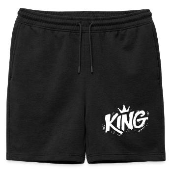 König Roi du graffiti - Short de survêtement homme premium - noir - Devant - AI Model Male 178 light (178cm)