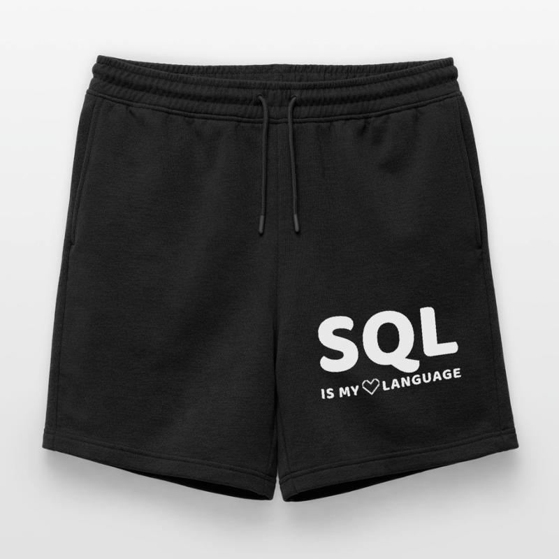 Celestial Code Pattern on Dark Background Mens' Premium Organic Sweatshorts