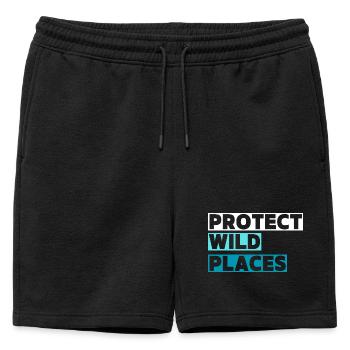 Protection de la nature sauvage et de l’aventure - Short de survêtement homme premium - noir - Devant - AI Model Male 178 light (178cm)