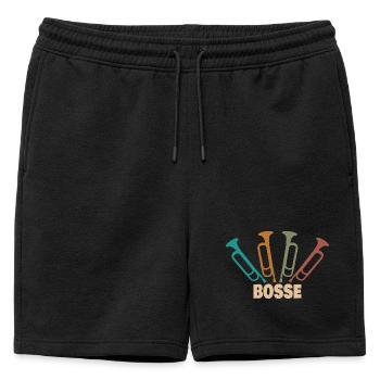 Prénom Bosse - Short de survêtement homme premium - noir - Devant - AI Model Male 178 light (178cm)