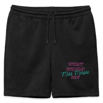 Que ferait Miss Marple Neon - Short de survêtement homme premium - noir - Devant - AI Model Male 178 light (178cm)