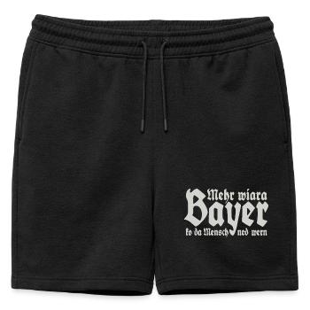 L’homme ne peut pas devenir plus qu’un Bavarois - Short de survêtement homme premium - noir - Devant - AI Model Male 178 light (178cm)