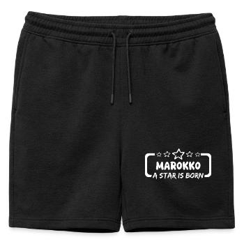 Le Maroc en héros - Short de survêtement homme premium - noir - Devant - AI Model Male 178 light (178cm)