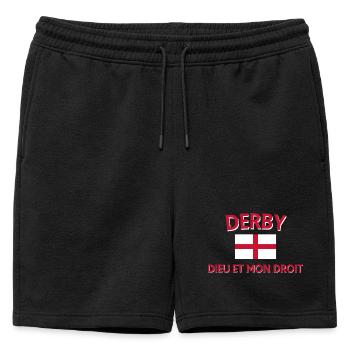 Derby Angleterre Dieu et mon droit - Short de survêtement homme premium - noir - Devant - AI Model Male 178 light (178cm)