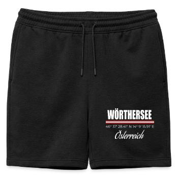 Lac de Wörthersee - Short de survêtement homme premium - noir - Devant - AI Model Male 178 light (178cm)