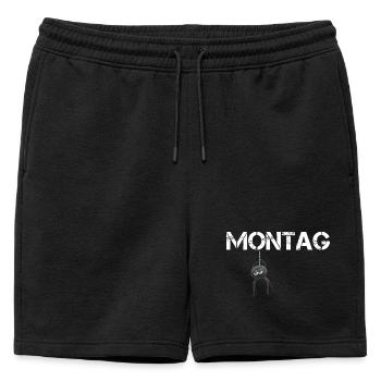 Araignée du lundi - Short de survêtement homme premium - noir - Devant - AI Model Male 178 light (178cm)