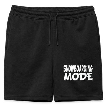Snowboarding fashion - Mens' Premium Organic Sweatshorts - black - Front - AI Model Male 178 light (178cm)
