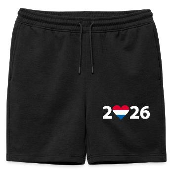 J’aime Pays-Bas 2026, Pays-Bas 2026 - Short de survêtement homme premium - noir - Devant - AI Model Male 178 light (178cm)
