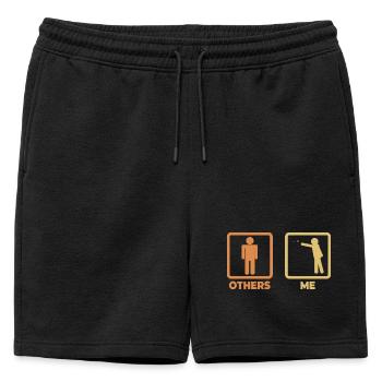Figurines en bâton Darter - Short de survêtement homme premium - noir - Devant - AI Model Male 178 light (178cm)