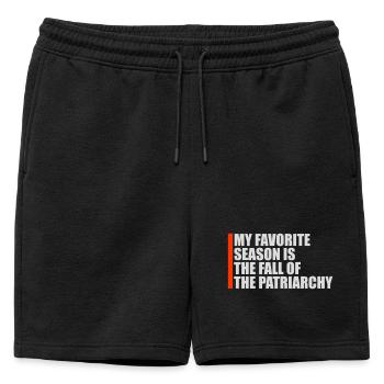 Ma saison préférée est La chute du patriarcat - Short de survêtement homme premium - noir - Devant - AI Model Male 178 light (178cm)