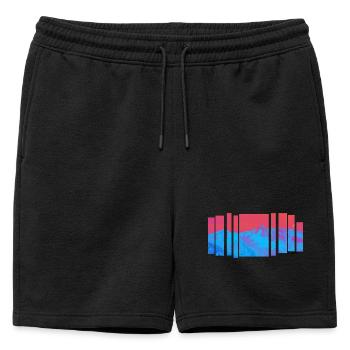 Chaleur de la montagne Jacaranda - Short de survêtement homme premium - noir - Devant - AI Model Male 178 light (178cm)