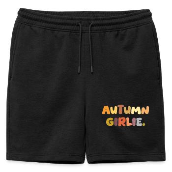 Fille d’automne. - Short de survêtement homme premium - noir - Devant - AI Model Male 178 light (178cm)
