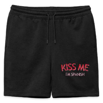 Embrasse-moi Baiser espagnol - Short de survêtement homme premium - noir - Devant - AI Model Male 178 light (178cm)
