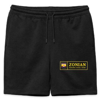 Zonian Panama Canal Zone Vintage Design Rétro - Short de survêtement homme premium - noir - Devant - AI Model Male 178 light (178cm)