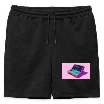 Console fraîche - Short de survêtement homme premium - noir - Devant - AI Model Male 178 light (178cm)