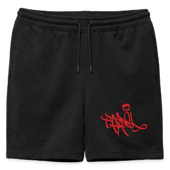 Royal Graffiti Ecriture Bâle - Short de survêtement homme premium - noir - Devant - AI Model Male 178 light (178cm)