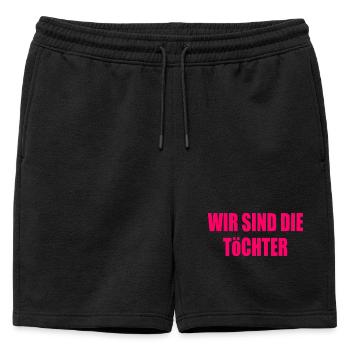 Nous sommes les filles - Short de survêtement homme premium - noir - Devant - AI Model Male 178 light (178cm)