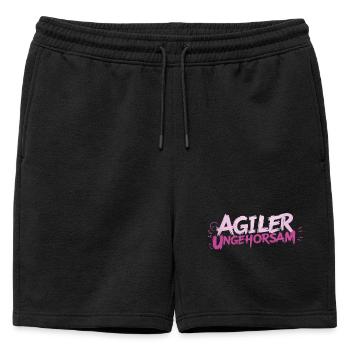 Désobéissance Agile - Déclaration - Short de survêtement homme premium - noir - Devant - AI Model Male 178 light (178cm)