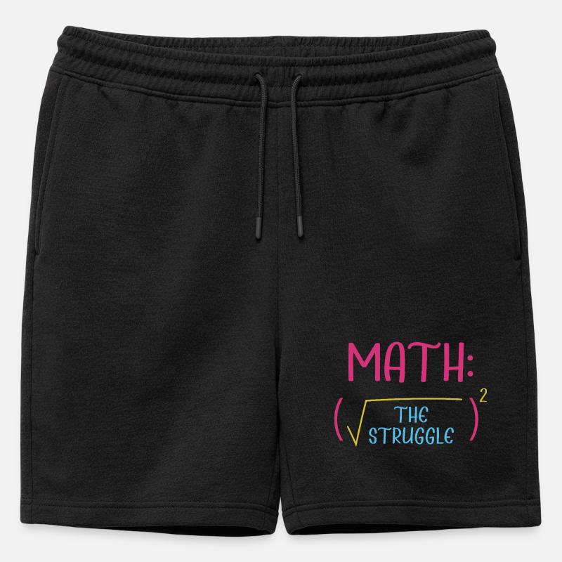 Math Math Math Teacher Mathematician - Mens' Premium Organic Sweatshorts - black