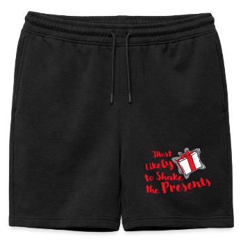 Le plus susceptible de secouer les cadeaux Noël Fun - Short de survêtement homme premium - noir - Devant - AI Model Male 178 light (178cm)