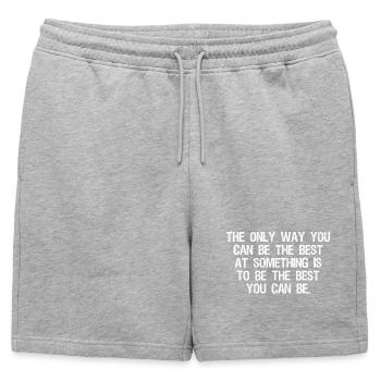 la seule façon d’être le - Short de survêtement homme premium - gris chiné - Devant - AI Model Male 178 light (178cm)