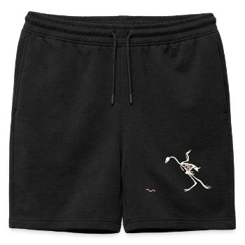 Poule en coquille libre et heureuse - Short de survêtement homme premium - noir - Devant - AI Model Male 178 light (178cm)
