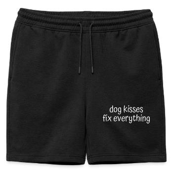 Dog Kisses Fix Everything - Cadeau amusant pour - Short de survêtement homme premium - noir - Devant - AI Model Male 178 light (178cm)