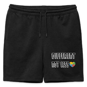 Be Different Heart Puzzle - Mens' Premium Organic Sweatshorts - black - Front - AI Model Male 178 light (178cm)