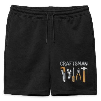 Craftsman Tools Craftsman Design - Mens' Premium Organic Sweatshorts - black - Front - AI Model Male 178 light (178cm)