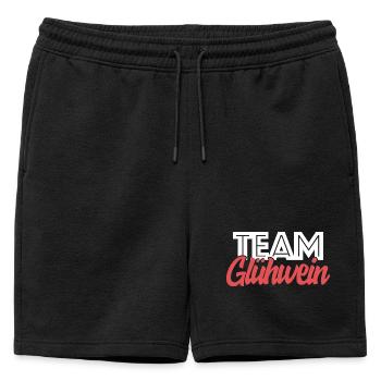 Team Glühwein Weihnachtsmarkt Weihnachten Spruch - Männer Premium Organic Sweatshorts - Schwarz - Vorne - AI Model Male 178 light (178cm)