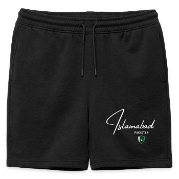 Islamabad, Pakistan, fierté pakistanaise - Short de survêtement homme premium - noir - Devant - AI Model Male 178 light (178cm)