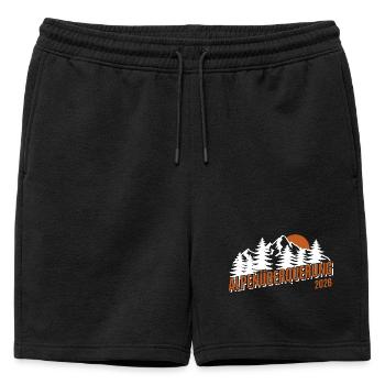 Crossing the Alps 2026 - Hiking - Mens' Premium Organic Sweatshorts - black - Front - AI Model Male 178 light (178cm)