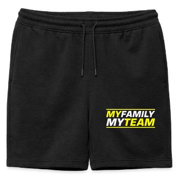 Mon équipe familiale dit - Short de survêtement homme premium - noir - Devant - AI Model Male 178 light (178cm)