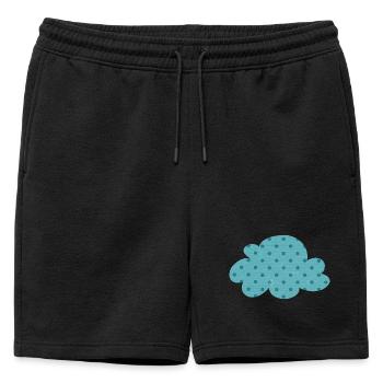 Nuage Points Points Météo Crèche Décoration Enfants - Short de survêtement homme premium - noir - Devant - AI Model Male 178 light (178cm)