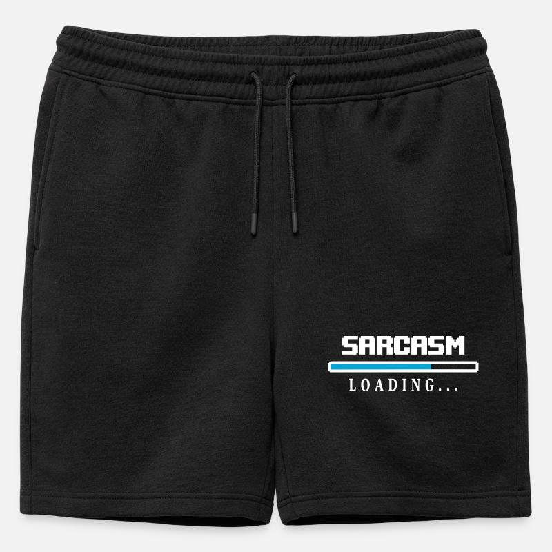 Sarcasm Loading Ladebalken Spruch - Männer Premium Organic Sweatshorts - Schwarz