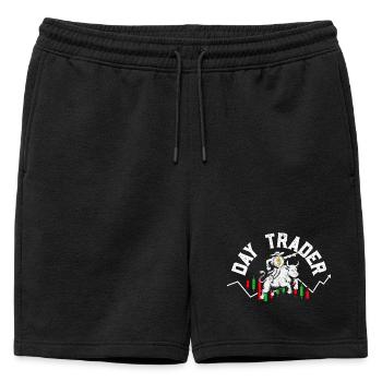 Bourse Crypto Trader Boursier Investisseur - Short de survêtement homme premium - noir - Devant - AI Model Male 178 light (178cm)