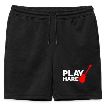 Jouez dur - Short de survêtement homme premium - noir - Devant - AI Model Male 178 light (178cm)