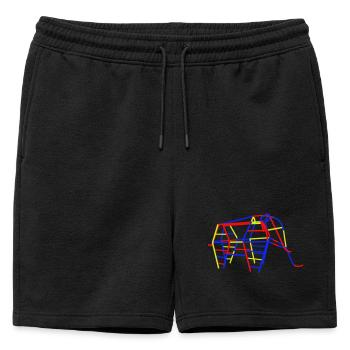 Éléphant grimpeur en RDA - Short de survêtement homme premium - noir - Devant - AI Model Male 178 light (178cm)
