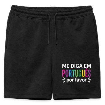 Professeur bilingue portugais au Portugal - Short de survêtement homme premium - noir - Devant - AI Model Male 178 light (178cm)