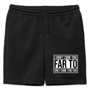 Je ne suis pas venu jusqu’ici pour seulement venir jusqu’ici Devise - Short de survêtement homme premium - noir - Devant - AI Model Male 178 light (178cm)