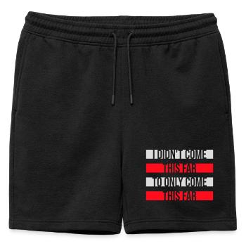 Je ne suis pas venu jusqu’ici pour seulement venir jusqu’ici Devise - Short de survêtement homme premium - noir - Devant - AI Model Male 178 light (178cm)