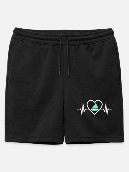 Cœur Voile – Passion Bateau - Mens' Premium Organic Sweatshorts - black