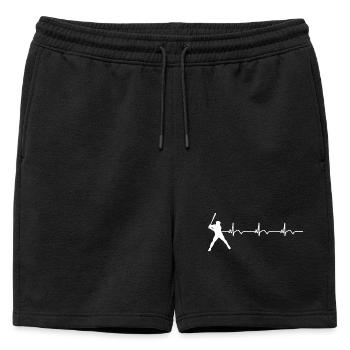 Baseball ECG Batte de baseball - Short de survêtement homme premium - noir - Devant - AI Model Male 178 light (178cm)