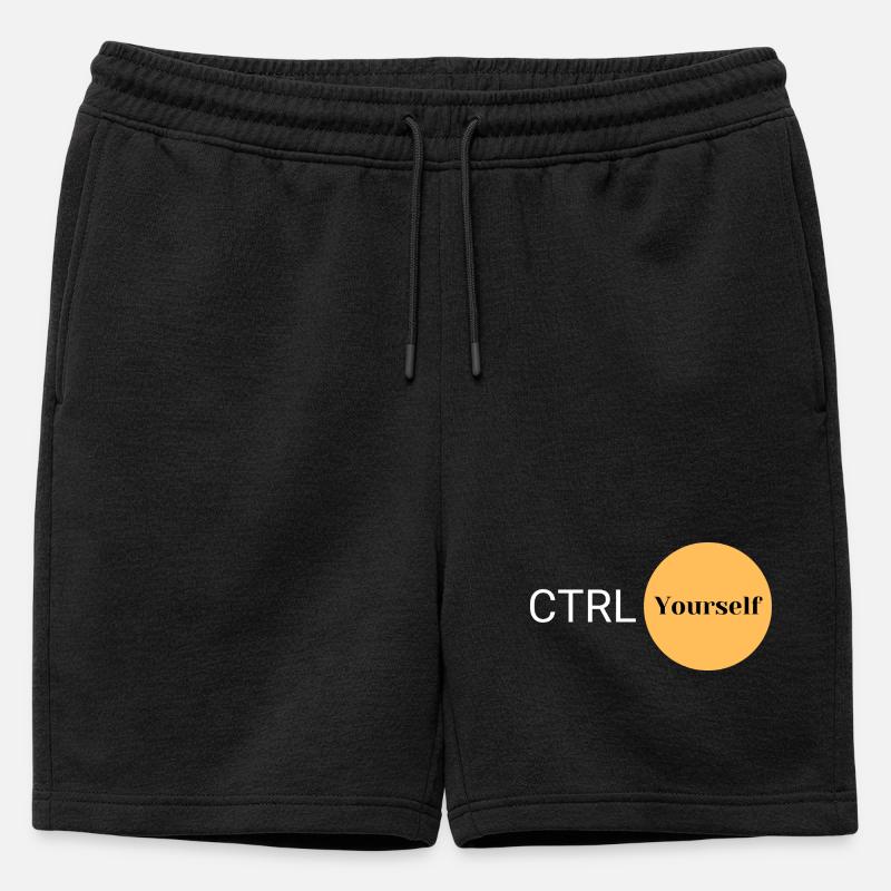 CTRL Sich selbst - Männer Premium Organic Sweatshorts - Schwarz