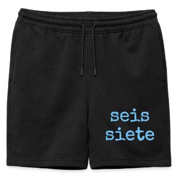 Seis Siete - Espagnol 67 - Short de survêtement homme premium - noir - Devant - AI Model Male 178 light (178cm)