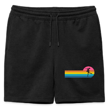 Patineur artistique - Short de survêtement homme premium - noir - Devant - AI Model Male 178 light (178cm)