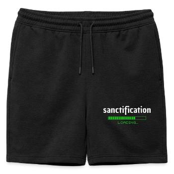 Sanctification - Heiligung - chargement - christlich - Short de survêtement homme premium - noir - Devant - AI Model Male 178 light (178cm)