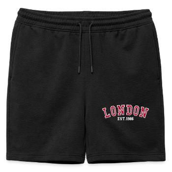 Londres Fondée en 1986 - Short de survêtement homme premium - noir - Devant - AI Model Male 178 light (178cm)