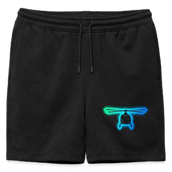 Pilote d’hélicoptère Enfants Hommes Garçons Hélicoptère - Short de survêtement homme premium - noir - Devant - AI Model Male 178 light (178cm)