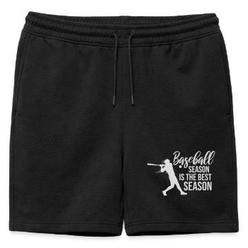 La saison de baseball est la meilleure saison des sports de fans - Short de survêtement homme premium - noir - Devant - AI Model Male 178 light (178cm)